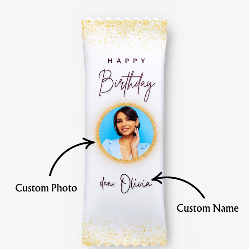 Personalized Birthday Chocolate Bar (14 gm) || Celebrate with Photo & Name