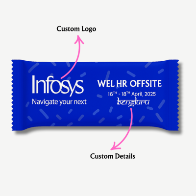 Customized Corporate Chocolate Pack – Blue Edition | Premium Gifting for Events, Teams & Celebrations