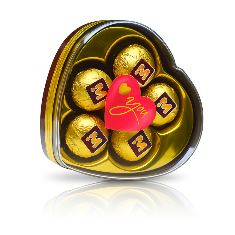 Love You Chocolate Box || 5 Wafers Chocolate Balls | Gifting Box - 1 Box